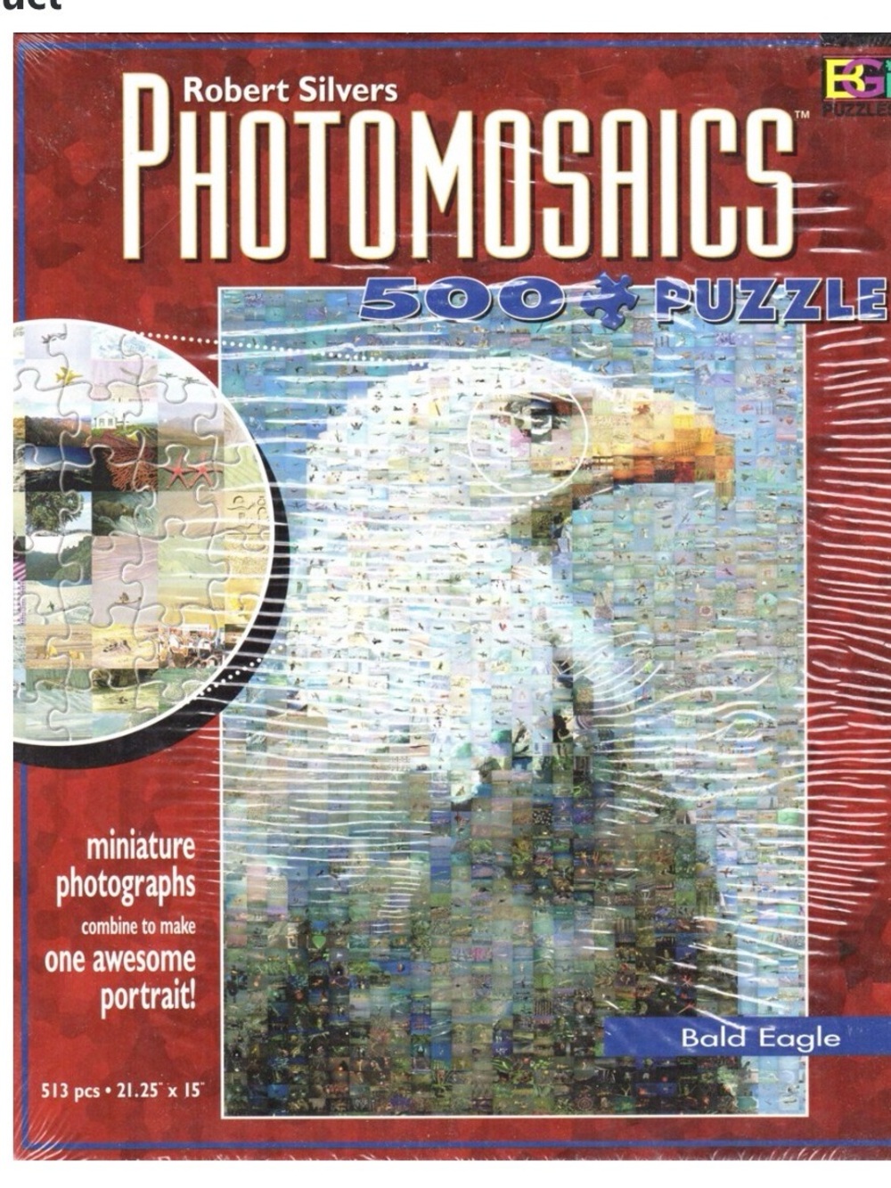 Robert Silvers Photomosaics Bald Eagle 500 Pc Puzzle Sealed
